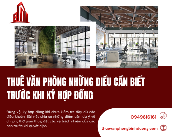 Thuê Văn Phòng Những Điều Cần Biết Trước Khi Ký Hợp Đồng