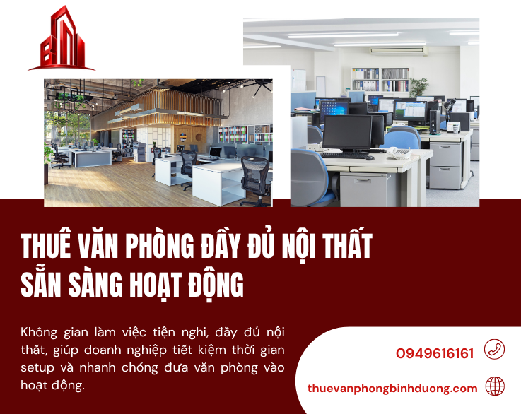 Thuê Văn Phòng Đầy Đủ Nội Thất Sẵn Sàng Hoạt Động